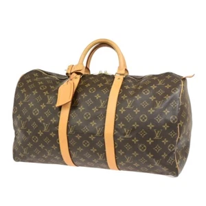 Borsa a mano da viaggio Louis Vuitton Keepall 50 monogramma pelle marrone M41426 99YG963 - Foto 1 di 14