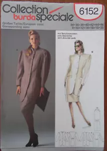 Burda 6152 Sewing pattern ladies Mid-Thigh Length Box Shoulder Jacket size 10-12 - Picture 1 of 12