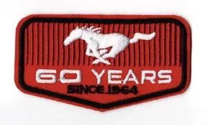 Gestickter Bügelbild Patch Ford Mustang 60 Jahre Gedenkjubiläum - Bild 1 von 3