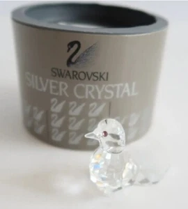 ¡NUEVO! Figura de pájaro paloma pequeña de cristal plateado de Swarovski con caja de tubos hecha en Austria - Imagen 1 de 5