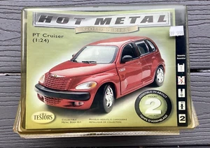 TESTORS 1/24 1997 BURGUNDY CHRYSLER PT CRUISER WITH METAL BODY MODEL KIT 227 F/S - Picture 1 of 18
