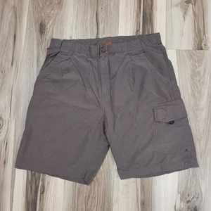 Simms Shorts Mens M Outdoor Fishing Hiking Cargo Performance Brown Elastic Waist - Picture 1 of 7