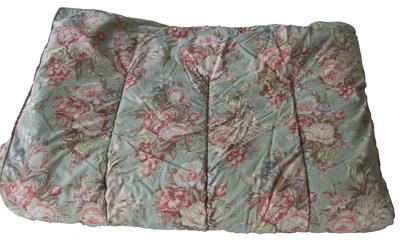 Ralph Lauren Charlotte Floral Twin Comforter~Cabbage Roses on Sage Green~Cotton - Image 1 of 4