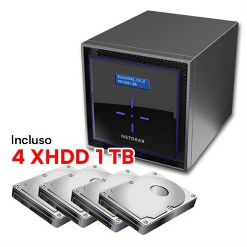 NAS NETGEAR ReadyNas 424 RN42400 RND-4G - 4 X 1 TB HDD SATA 3,5'' - Immagine 1 di 1