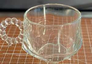 Vintage AH Clear Pearl Crystal Punch/Tea Cup - Elegant! - Picture 1 of 4