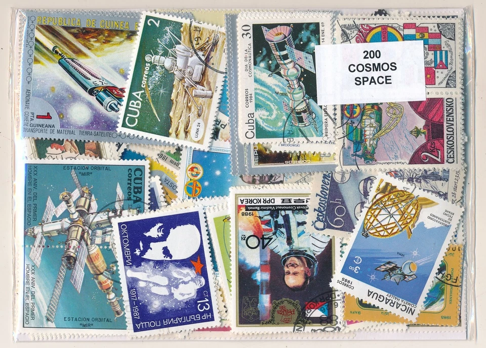  Tematica     200 sellos diferentes Astro / Espacio US          - Imagen 1 de 1