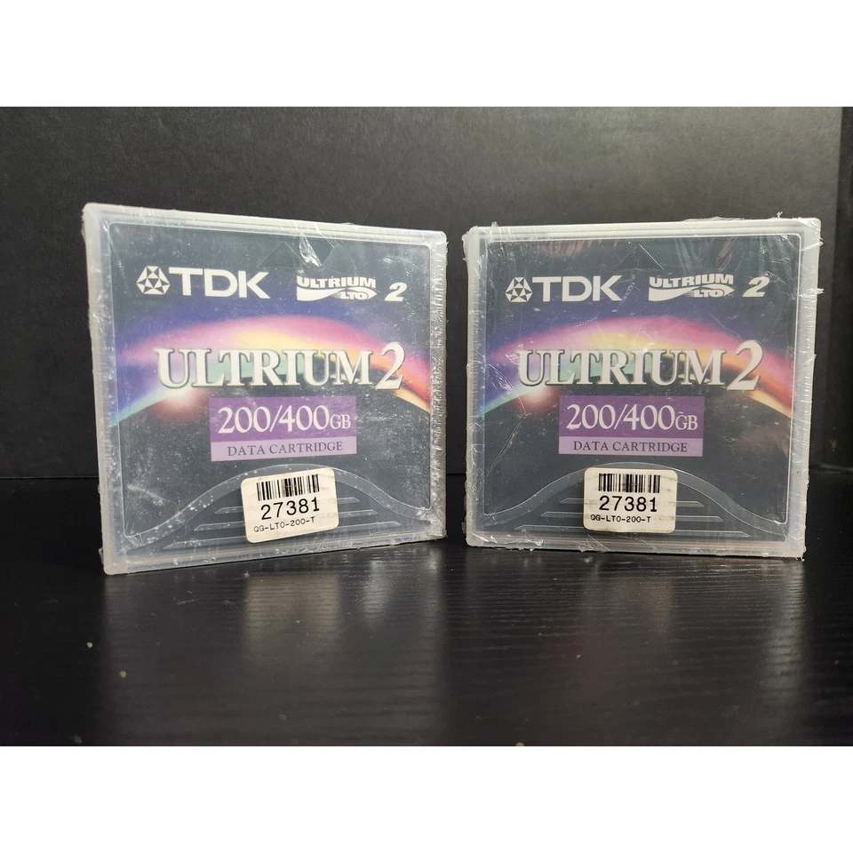 Картридж с данными TDK Ultrium 2 LTO 2 200 400 ГБ ленточное хранилище лот из 2 новых запечатанных - Изображение 1 из 4