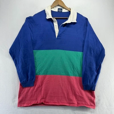Camisa de Rugby Gant Rugger De Colección Para Hombre 3XL Alta 3XLT Azul Colorblock EE. UU. 90s Foto 1 de 4