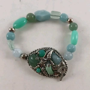 Carolyn Pollack 925 Sterling Silver SEASCAPE Multi-Gemstone 7.25” Bracelet - Picture 1 of 6