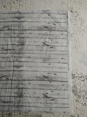 Tela de costura de tablón de madera de granero envejecida de grano de madera 18x42" gris Foto 1 de 3