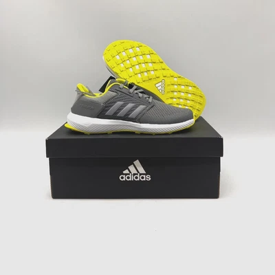 adidas Rapidarun Gray & Neon Yellow Casual Running Shoes Kids Sz 13K  BY8969 - Image 1 of 4