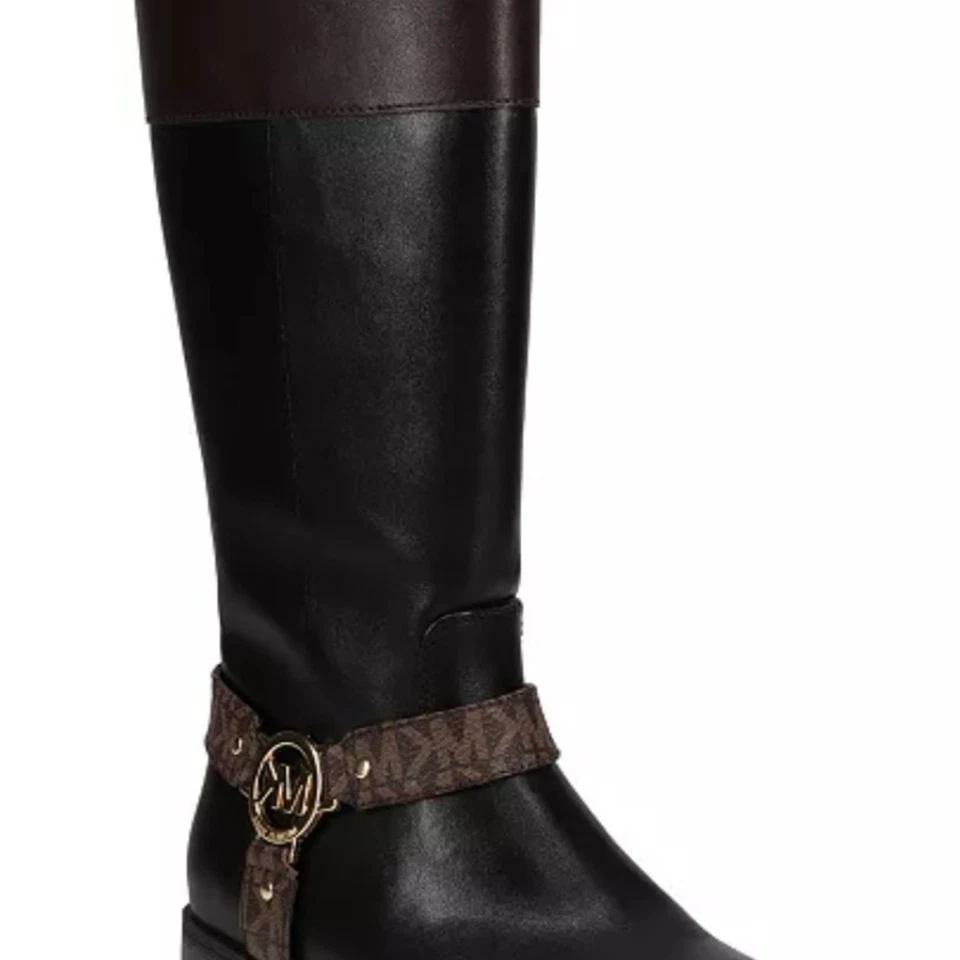 Michael Kors, botas de montar negras para niñas pequeñas Foto 1 de 4