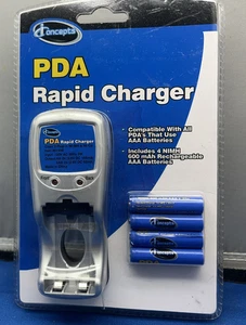 I Concepts PDA SCHNELLLADER inkl. 4NIMH 600mah wiederaufladbare AAAB Batterien Neu - Bild 1 von 4