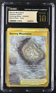 Pokemon Stormy Mountains 232/203 Evolving Skies Secret Rare CGC 10 PRISTINE - Picture 1 of 1