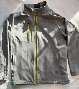 SUN MOUNTAIN Thermal Wear Zip Jacket XL  Gray/Chartreuse Zippers w/Logos Nice - Picture 1 of 6