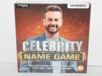 Celebrity Name Game Board Game Grant Denyer Brand New & Sealed 2019 Imagination - Image 1 of 2