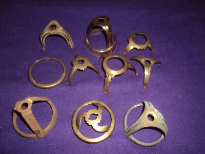 Griffes Pour Tulipes De Lustre Art Déco / Nouveau - Photo 1/2