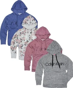 *NEW- CALVIN KLEIN Womens Logo Fleece Pullover Hoodie Sweatshirt - Size: S - XXL - Picture 1 of 11