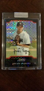 2004 Bowman Chrome Uncirculated XFractor /172 Javier Vazquez Yankee Expos 