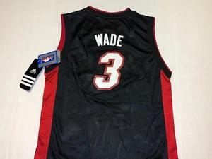 Vintage 2000s Dwyane Wade #3 Miami Heat Adidas NBA Jersey New NWT Youth LG 14 16 - Picture 1 of 2