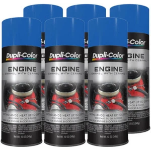 Duplicolor DE1621 (6-Pack), Engine Enamel Paint, Old Ford Blue, 12 oz Aerosol - Picture 1 of 1