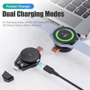 Dual Typ C Port magnetisches Ladegerät für Samsung Galaxy Watch 6/5/Pro/4/3/Active 2 - Bild 1 von 13