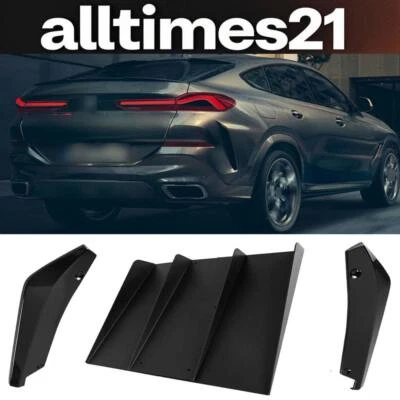 For BMW 328i 335i 528i Rear Bumper Diffuser Shark Fin Spoiler Lip + Rear Spats - Image 1 of 4