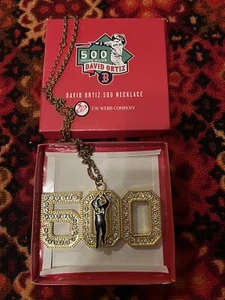 David Ortiz Necklace Bling Chain 500 Home Run Boston Red Sox  New In Box Sga - Picture 1 of 3