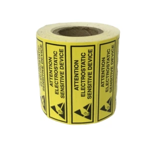 Dispositivi elettrostatici sensibili all'attenzione ESD 2"" x 5/8"" antistatici 500 etichette - Foto 1 di 3
