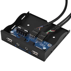 USB2.0 HDAUDIO Floppy Front Panel 3.5'' 9Pin Auf 2 USB2.0 Schnittstelle Mit BHC - Bild 1 von 7