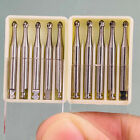 10Pcs Dental Drills Round Ra5 Dental Tungsten Steel Carbide Burs Slow Speed