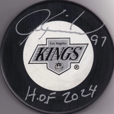 BECKETT JEREMY ROENICK "HOF 2024" SIGNED LOS ANGELES KINGS HOCKEY PUCK 1W803938 - Image 1 of 3