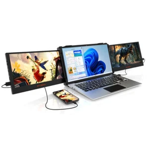 Dual Triple Tragbarer Monitor Extender Monitor Bildschirm für Laptop 13-17,3'' - Picture 1 of 16