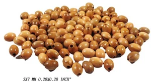 Olive wood beads 5x7mm 0.20x0.28 inch" for rosaries or olive necklaces - Picture 1 of 6