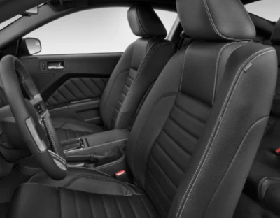 FOR 2012-2014 FORD MUSTANG COUPE FULL SET MOTOPTES CUSTOM CAR SEAT LEATHER COVER - Image 1 of 4