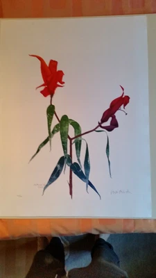 Paul Wunderlich   Lilienzweig   Handsignierte Litho 73 / 100 - Bild 1 von 4