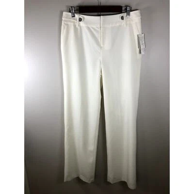 Pantalones para mujer Bob Mackie talla 8 blanco poliéster  Foto 1 de 4