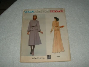 Vogue Pattern American Designer Albert Nipon Dress 1983 UNCUT Size 10 1980s - Picture 1 of 1