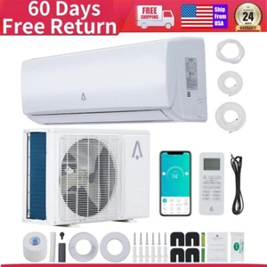 💹12000BTU Mini Split Air Conditioner Heat Pump SEER2 19 1 Ton Wall Mount Ductle - Picture 1 of 16