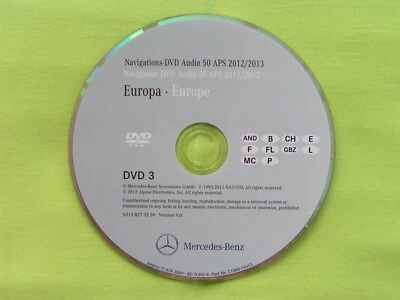 DVD NAVIGATION MERCEDES BENZ AUDIO 50 APS BELGIEN FRANCE SPAIN 2013 E SLK VIANO - Bild 1 von 2