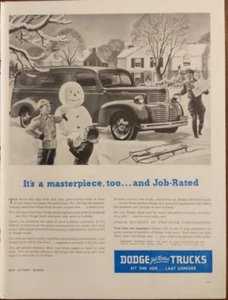 1946 vintage blue Dodge truck. Post World War II print ad. - Picture 1 of 1