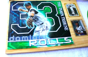 TAMPA BAY RAYS Vintage Nostalgic DAMIAN ROLLS Autographed Collection+Rays magnet - Picture 1 of 5