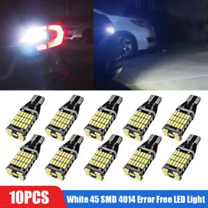 10X White 45 SMD 4014 Error Free LED T15 W16W Car Reverse Back Light Bulb Lamp - Bild 1 von 9