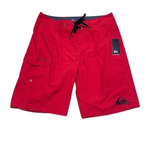 Costume da bagno Quiksilver uomo taglia 34 rosso tutti i giorni cargo tascabili nuovo con etichette - Foto 1 di 13