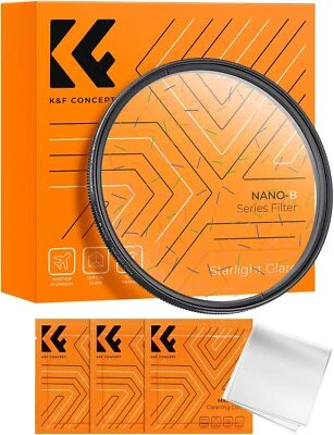 K&F Concept Colorful Brushed Camera Lens Filter Ultra-Thin Frame Starlight Glare - Image 1 of 4