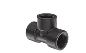 3/4" FNPT Tee Banjo Threaded Poly Tee Pipe Fitting 3/4" - TEE075 (Pack of 2) - Picture 1 of 2
