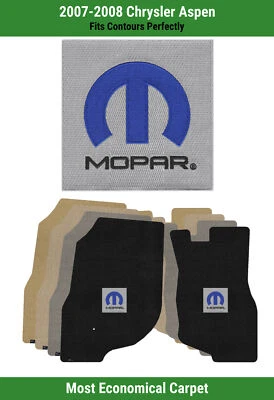 Alfombrillas delanteras Lloyd Velourtex para Chrysler Aspen '07-08 con logotipo azul M-Mopar Foto 1 de 4