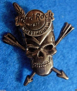 NOTTINGHAM ROBIN HOOD ARCHER BOWMAN SILVER SKULL SERIES Hard Rock Cafe PIN LE - Picture 1 of 1