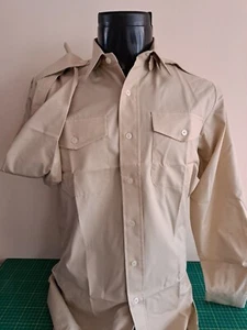 New FAD British Army no2 uniform long Sleeve Fawn beige army Shirt  - Picture 1 of 7