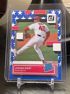 2022 Donruss Josiah Gray Rated Rookie Independence Day Parallel #42 Mint! - Picture 1 of 2